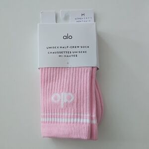 ALO Yoga Sweet Pink Unisex Half-Crew Socks